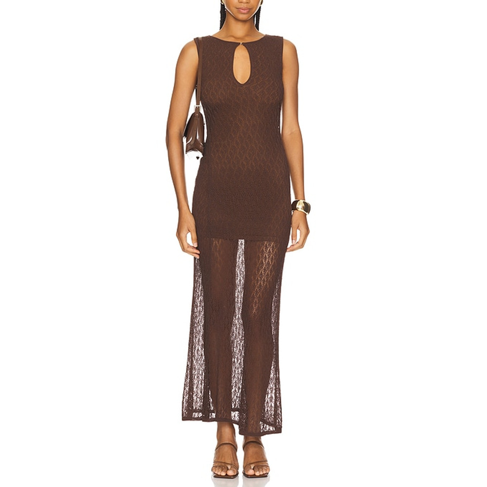 Bec + Bridge 'Aurora' Brown Nylon Dress Size S